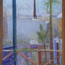 Micha Nussinov: 'View from Begg Lane', 1989 Acrylic Painting, Landscape. Artist Description: The view from our veranda. ...