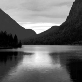 Michael Easton: 'Summit Lake, West Kootenays', 2008 Black and White Photograph, Landscape. 