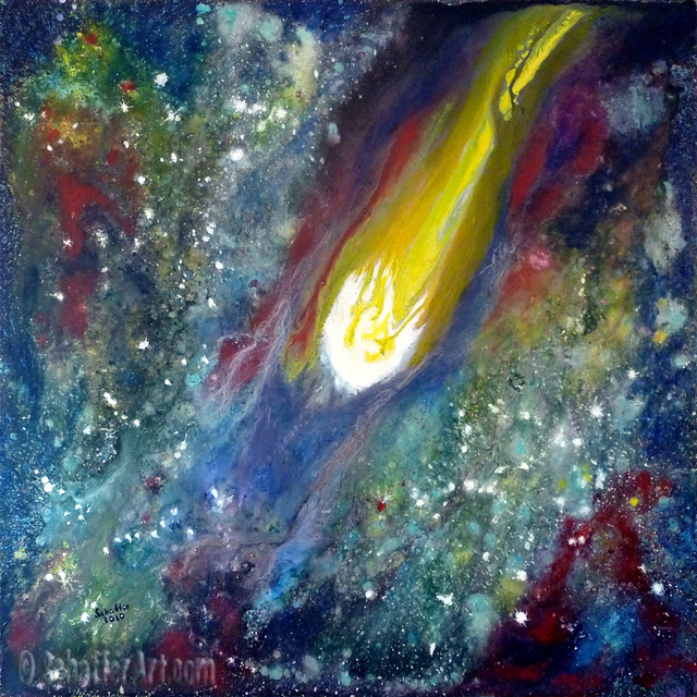 Michael Schaffer  'Fireball 2', created in 2010, Original Painting Oil.