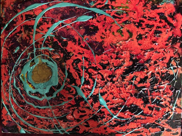 Artist Michael Schaffer. 'Lava Flow' Artwork Image, Created in 2019, Original Painting Oil. #art #artist