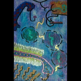 Michael Schaffer: 'Lifes Beginnings 2', 2005 Acrylic Painting, Abstract. The making of life through love.  Framed. ...
