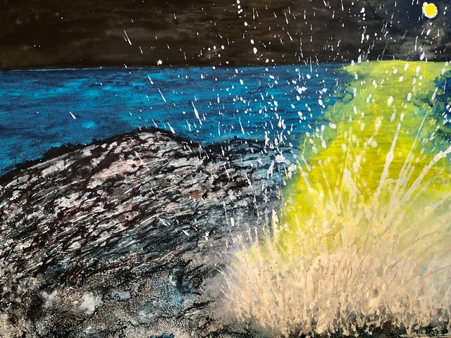 Michael Schaffer  'Cowabunga', created in 2022, Original Painting Oil.