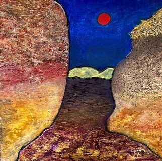 Michael Schaffer: 'high desert 6', 2023 Mixed Media, Abstract Landscape. This work is the sixth in the  High Desert  series based on my recent experience at the Joshua Tree National Park in Southern California. ...
