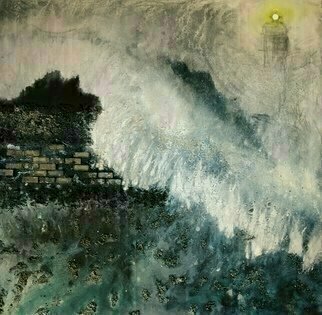 Michael Schaffer: 'the fury', 2022 Mixed Media, Abstract Landscape. The fury of the ocean is unlike any other...