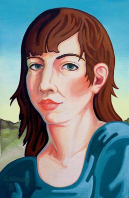 Sara Adrian: 'Appalachia High Ground', 2008 Oil Painting, Portrait.  Oil on Wood  ...