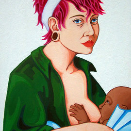 Sara Adrian: 'Proud Mary', 2005 Other Painting, People. Artist Description:  gouache on masonite ...
