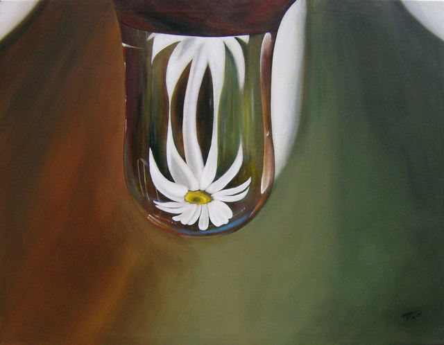 Artist Michelle Iglesias. 'Daisy Drop  ' Artwork Image, Created in 2009, Original Mixed Media. #art #artist