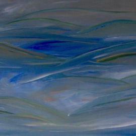 Michael Puya: 'Blue Landscape', 2005 Acrylic Painting, Landscape. 