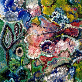 Michael Puya: 'Flowering Garden', 2003 Acrylic Painting, Abstract. 
