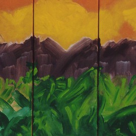 Michael Puya: 'Grand Canyon', 2002 Acrylic Painting, Landscape. 