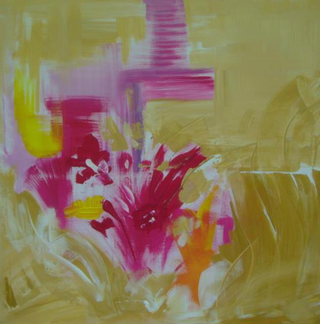 Michael Puya  'Flor Fertilizada', created in 2012, Original Painting Tempera.
