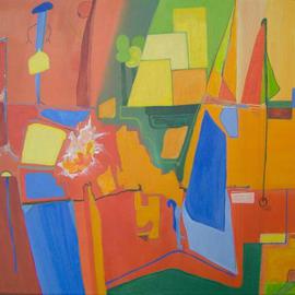 Michael Puya: 'im kleinen  park', 2008 Acrylic Painting, Abstract. Artist Description: 60x50 cm. ( Price updated 2009, september, 27th. ) ...