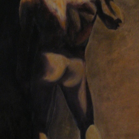 Mya Miyadri Miguel Moya Adriano: 'Nude Man', 2013 Oil Painting, nudes. Artist Description: Nude Man...