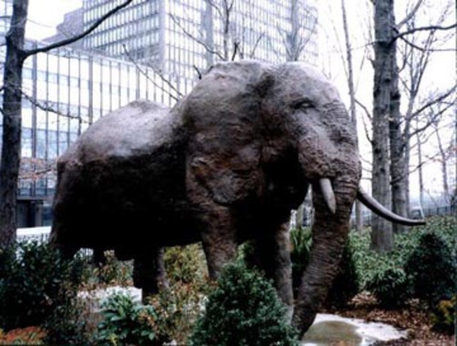 Mihail Simeonov  'CAST THE SLEEPING ELEPHANT', created in 1998, Original Sculpture Aluminum.