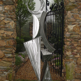 Michael Baker: 'Dica', 2007 Steel Sculpture, Abstract. Artist Description:  stainless steel ...