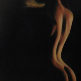 Sinisa Mihajlovic: 'a woman from shadow', 2004 Oil Painting, Erotic. Artist Description:  THIS IS NICE EROTIC PICTURE hipperrealism....