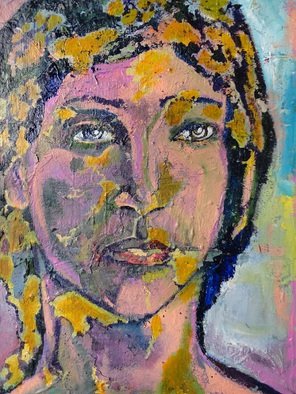 Milen Boqnov: 'portrait', 2015 Acrylic Painting, Archetypal.    abstract, portrait, acrilyc, oil, canvas, paint , original, native, spiritual, , fire, impression  ...