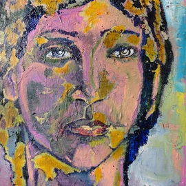 Milen Boqnov: 'portrait', 2015 Acrylic Painting, Archetypal. Artist Description:    abstract, portrait, acrilyc, oil, canvas, paint , original, native, spiritual, , fire, impression  ...