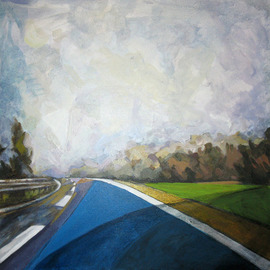 Mima Stajkovic: 'Just That', 2008 Acrylic Painting, Landscape. 