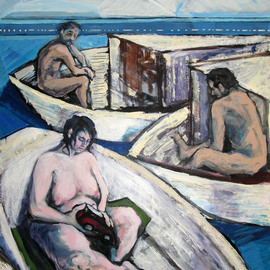 Mima Stajkovic: 'Let us play', 2008 Acrylic Painting, nudes. 
