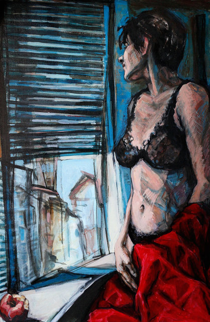 Artist Mima Stajkovic. 'Should I' Artwork Image, Created in 2010, Original Painting Acrylic. #art #artist