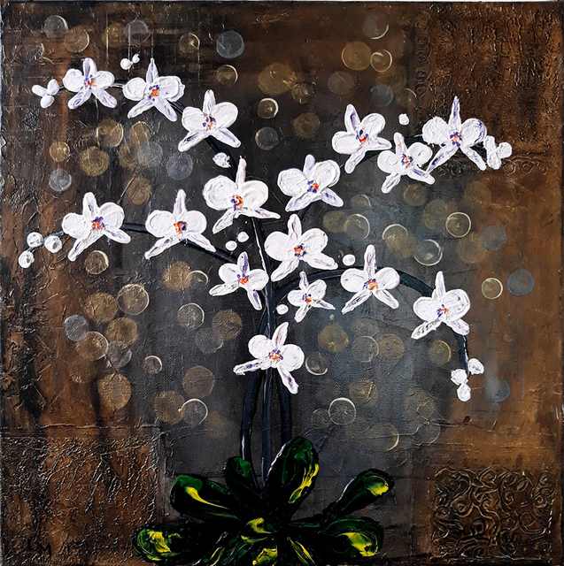 Artist Galina Mineva. 'Blooms' Artwork Image, Created in 2018, Original Painting Acrylic. #art #artist