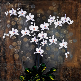 Galina Mineva: 'blooms', 2018 Acrylic Painting, Floral. 