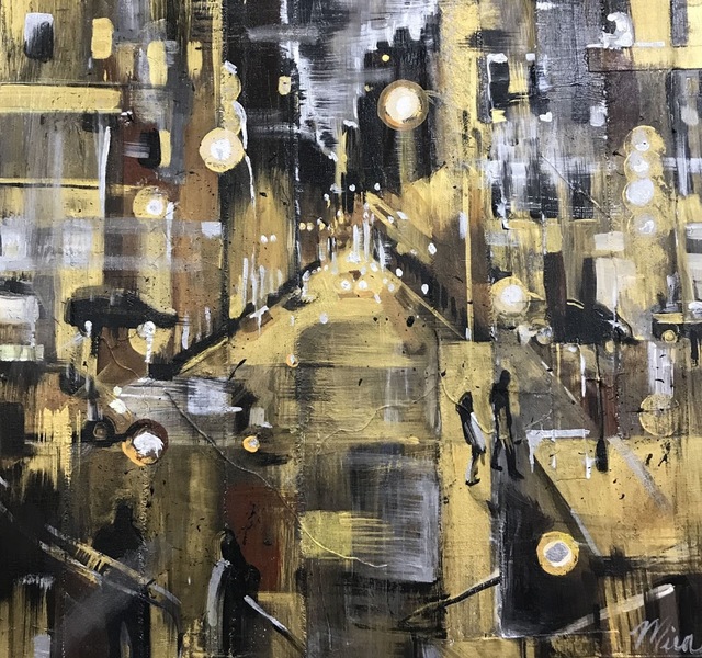 Mira Vitarello  'Streets Of Gold', created in 2018, Original Painting Oil.
