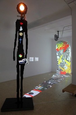 Miri Chais: 'Colossos, Installation view', 2010 Mixed Media, Technology.     the works consiste of plexiglass and LED    ...