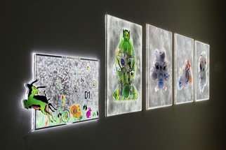 Miri Chais: 'The new new man', 2010 Mixed Media, Technology.  the works consiste of plexiglass and LED ...