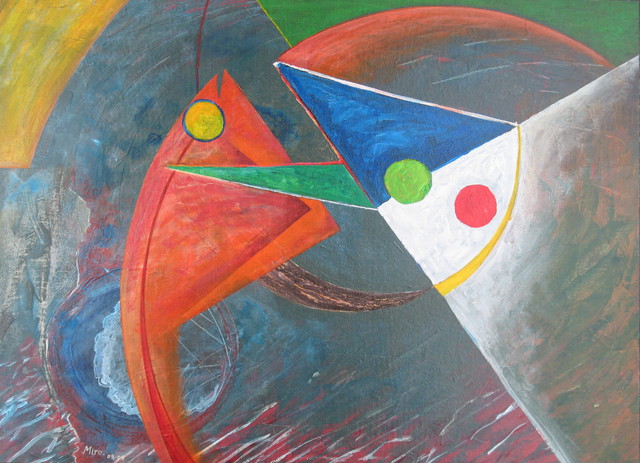 Miroslav Djordjevic  'Fish', created in 2008, Original Painting Acrylic.