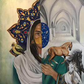Mitra Asghari: 'untitled 003', 2019 Oil Painting, Surrealism. Artist Description: Painting, Oil Coloron Canvas...