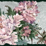 Mitzi Lai: 'Peony and Chickadee', 2008 Reproduction Artwork, Floral.  Giclee reproduction print of Original Chinese Watercolor on rice paper by Mitzi Lai.  Giclee on archival paper and ink.  Chickadees on Peony looking at lady bug and butterfly. Limited edition of 50.  There are larger size of giclee in limited edition. ...