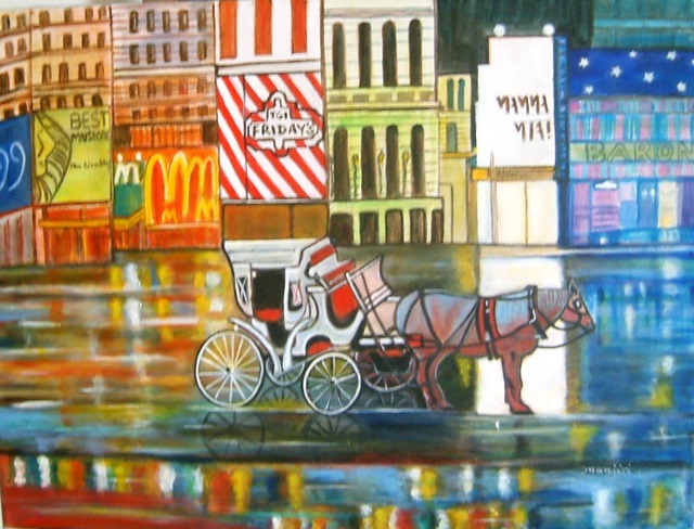 Manjiri Kanvinde  'Evening In New York', created in 2012, Original Painting Other.