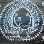 Warli Peacock Painting, Manjiri Kanvinde