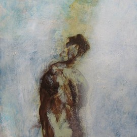 Mark Keogh: 'Pilgrim', 2013 Oil Painting, Figurative. Artist Description:  Solitary figure in a abstract landscape. Searcher. Pilgrim. Traveller. ...