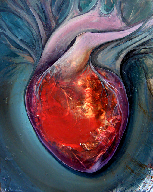 Artist Mladen Stankovic. 'Big Heart' Artwork Image, Created in 2014, Original Painting Oil. #art #artist