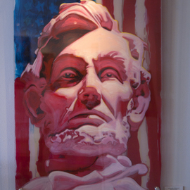 Michael Todd Longhofer: 'Ambassador of Freedom', 2014 Acrylic Painting, Americana. Artist Description:  Lincoln, America, Patriotic ...