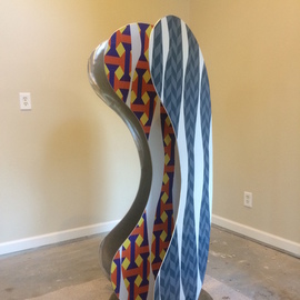 Mary Angers: 'butterfly', 2019 Aluminum Sculpture, Abstract Landscape. Artist Description: Butterfly is about the birth of a butterfly from the abstract forms of catepillars that are on its wings.  The piece is about birth. ...