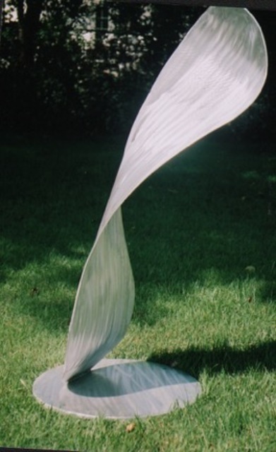 Artist Mary Angers. 'Single Twist' Artwork Image, Created in 2019, Original Sculpture Aluminum. #art #artist