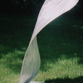Mary Angers: 'single twist', 2019 Aluminum Sculpture, Abstract. Artist Description: Single Twist is about coordinate space geometry and tries to answer the question of what makes an ascending plane start to curve and twist in space. ...