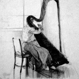 The Harpist By Michelle Mendez