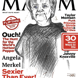 Maria Changalidi Artwork Merkel, 2015 Mixed Media, Famous People
