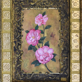 Mohammad Khazaei: 'camellia', 2016 Other Painting, Floral. Artist Description: My new style...