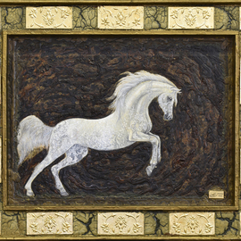 white arab horse By Mohammad Khazaei