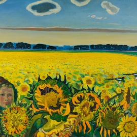 Field of sunflowers By Moesey Li
