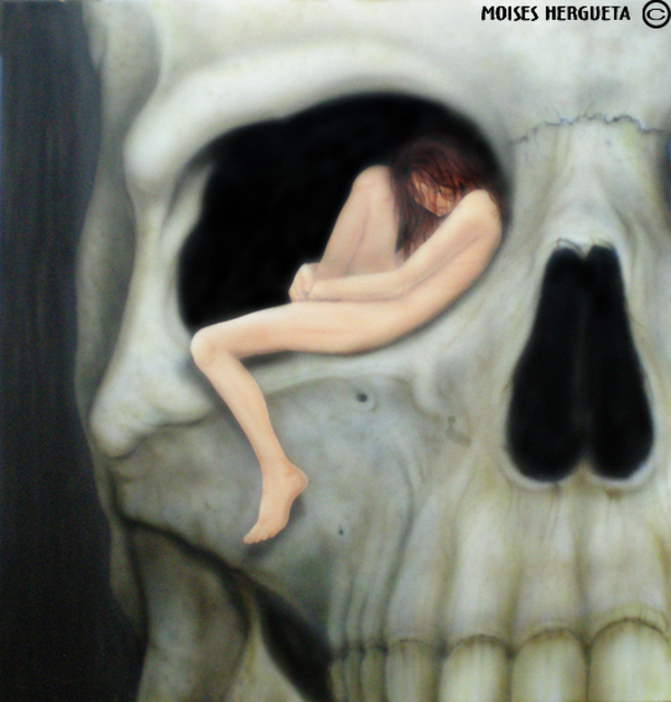 Artist Moises Hergueta. 'La Nina D Emis Ojos' Artwork Image, Created in 2010, Original Painting Oil. #art #artist
