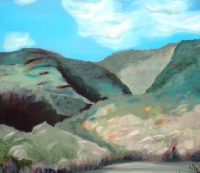Artist Marilia Lutz. 'San Pedro Valley' Artwork Image, Created in 2011, Original Painting Oil. #art #artist