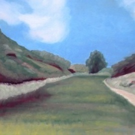 Marilia Lutz: 'San Pedro Valley Park2', 2011 Oil Painting, Landscape. 