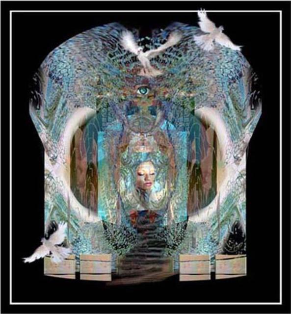 Artist Monica Malbeck. 'In Peace We Pray' Artwork Image, Created in 2005, Original Digital Art. #art #artist